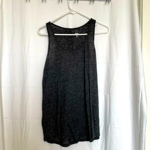 Massimo/ Gray relaxed scoop linen tank top​​​​​​​​​